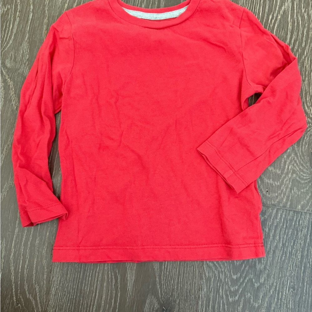 Vibrant Red Long Sleeve Kids Tee